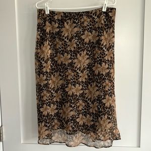 Animal print and flower skirt